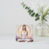 Modern Reiki Love Chakra Spiritual Meditation スクエア名刺 (スタンド正面)