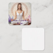 Modern Reiki Love Chakra Spiritual Meditation スクエア名刺 (正面/裏面)