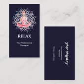 Modern Relax Reiki Master Therapist Chakra Therapy 名刺 (正面/裏面)