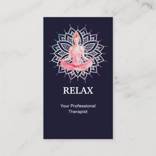 Modern Relax Reiki Master Therapist Chakra Therapy 名刺 (正面)