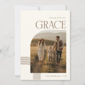 Modern Religious Christian Family Photo Christmas シーズンカード (正面)