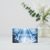 Modern Residential Pressure Washing Mist Glow 名刺 (スタンド正面)