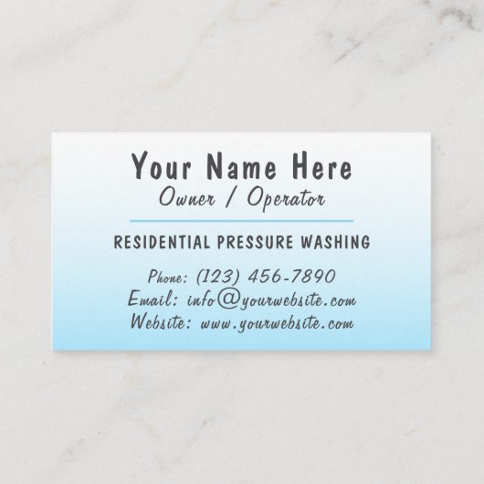 Modern Residential Pressure Washing Split 名刺 (裏面)