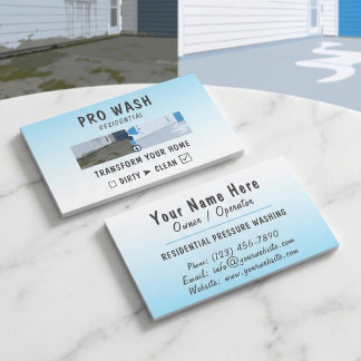 Modern Residential Pressure Washing Split 名刺