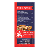 Modern Restaurant Menu Design ラックカード (裏面)