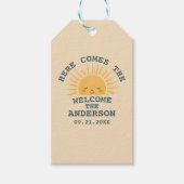 Modern Retro Baby Shower Customizable Sticker ギフトタグ (正面)