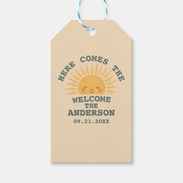 Modern Retro Baby Shower Customizable Sticker  ギフトタグ