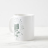 Modern Retro Best Dad Ever Photo Golf Clubs コーヒーマグカップ (正面左)