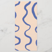 Modern Retro Blue & Beige 'Let's Eat!' Wedding メニュー (裏面)