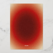 Modern Retro Bold Red Typography Wedding Gold 箔招待状 (裏面)