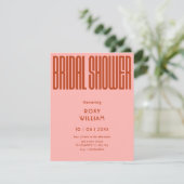 Modern Retro bridal shower 招待状 (スタンド正面)