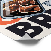 Modern Retro Cold Brew Coffee Art Print Poster ポスター (角)