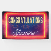 Modern Retro Congratulations Graduation 横断幕 (横)