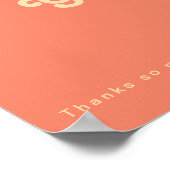 Modern Retro | Coral Cards and Gifts Sign ポスター (角)