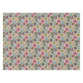 Modern Retro Floral Drawing Seamless Pattern Art テーブルクロス (正面(横))