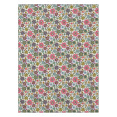 Modern Retro Floral Drawing Seamless Pattern Art テーブルクロス (正面)