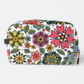 Modern Retro Floral Drawing Seamless Pattern Art ドップキット (正面)