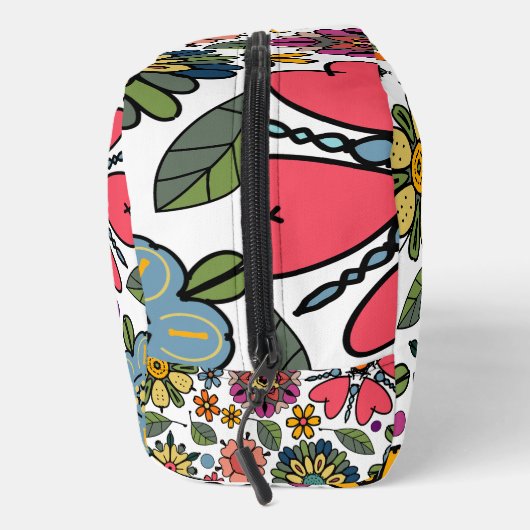 Modern Retro Floral Drawing Seamless Pattern Art ドップキット (右)