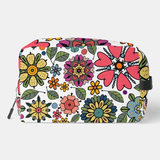 Modern Retro Floral Drawing Seamless Pattern Art ドップキット (裏面)