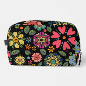 Modern Retro Floral Drawing Seamless Pattern Art ドップキット (正面)