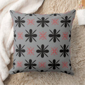 Modern Retro Floral Throw Pillow クッション (ブランケット)