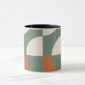 Modern Retro Geometric Frosted Glass Mug マグカップ (中央)
