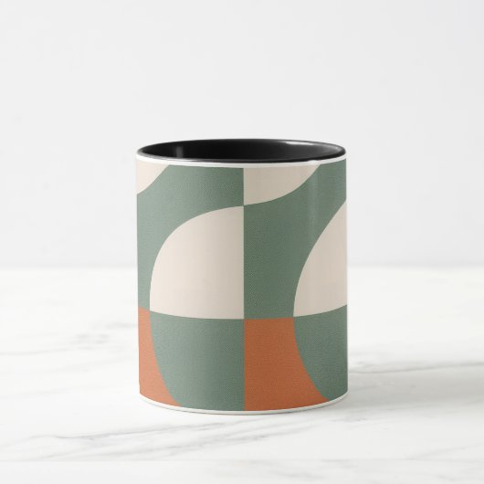 Modern Retro Geometric Frosted Glass Mug マグカップ (中央)