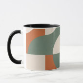Modern Retro Geometric Frosted Glass Mug マグカップ (左)