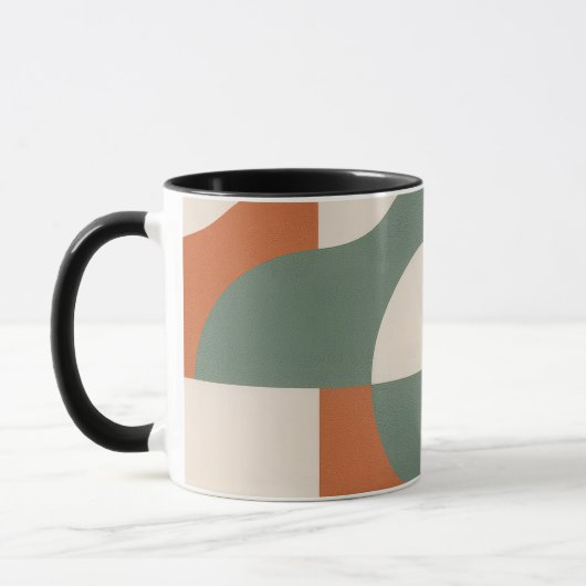 Modern Retro Geometric Frosted Glass Mug マグカップ (左)