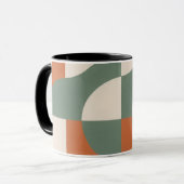 Modern Retro Geometric Frosted Glass Mug マグカップ (正面左)