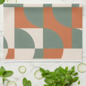 Modern Retro Geometric Kitchen Towel キッチンタオル (折り畳み)