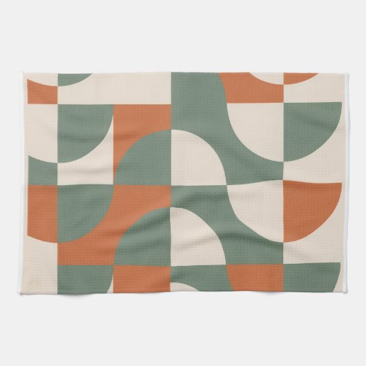 Modern Retro Geometric Kitchen Towel キッチンタオル (横)