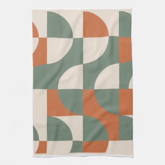 Modern Retro Geometric Kitchen Towel キッチンタオル (縦)
