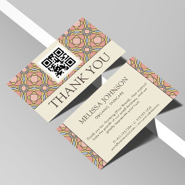 Modern Retro Geometric Skincare Thank You Card エンクロージャーカード