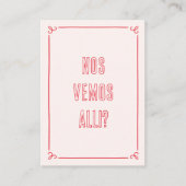 Modern Retro Hand Drawn QR Spanish Wedding RSVP エンクロージャーカード (正面)