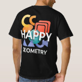 Modern Retro Happy Geometry T-Shirt - Streetwear B Tシャツ (裏面)