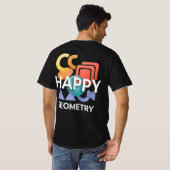 Modern Retro Happy Geometry T-Shirt - Streetwear B Tシャツ (裏面フル)