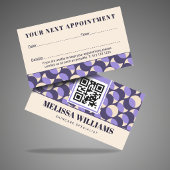 Modern Retro Lavender Geometric  予約カード