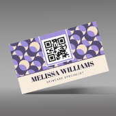 Modern Retro Lavender Geometric  予約カード