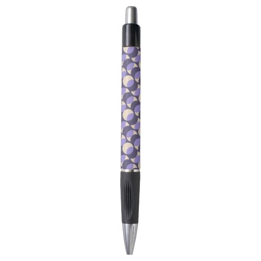 Modern Retro Lavender Geometric Branding Pen ボールペン (正面縦)