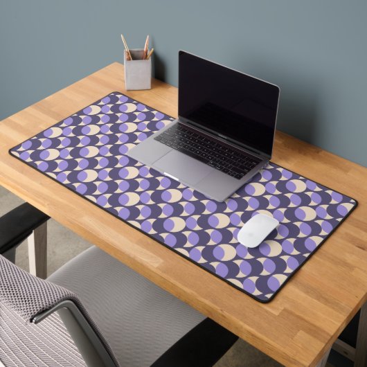 Modern Retro Lavender Geometric Desk Mat デスクマット (オフィス2)