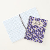 Modern Retro Lavender Geometric Notebook ノートブック (内部)