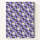 Modern Retro Lavender Geometric Notebook ノートブック (裏面)