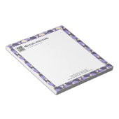 Modern Retro Lavender Geometric Notepad ノートパッド (アングル)