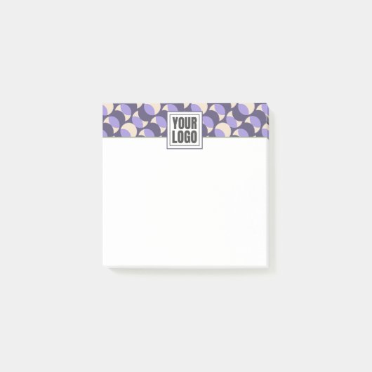 Modern Retro Lavender Geometric Post-it Notes ポストイット (正面)