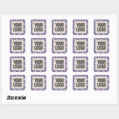 Modern Retro Lavender Geometric Sticker スクエアシール (シート)