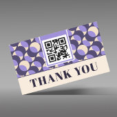 Modern Retro Lavender Geometric Thank You Card エンクロージャーカード