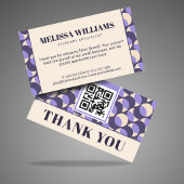 Modern Retro Lavender Geometric Thank You Card エンクロージャーカード