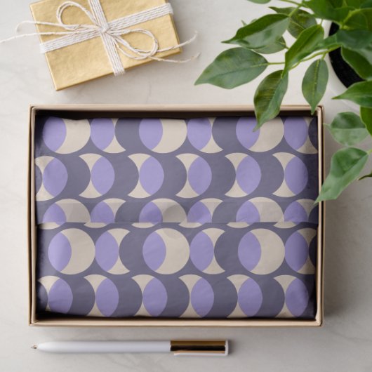 Modern Retro Lavender Geometric Tissue Paper 薄葉紙 (ギフト)
