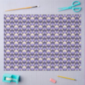 Modern Retro Lavender Geometric Tissue Paper 薄葉紙 (クラフト)